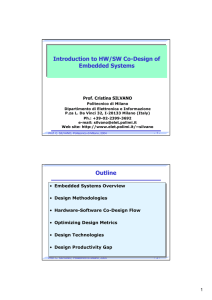 HW/SW Co-Design - Dipartimento di Elettronica ed informazione
