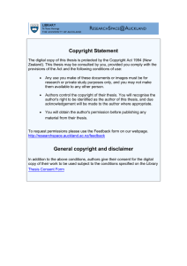 Copyright Statement General copyright and disclaimer