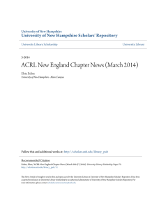 ACRL New England Chapter News (March 2014)