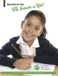 Annual Report - Catholic Education Foundation