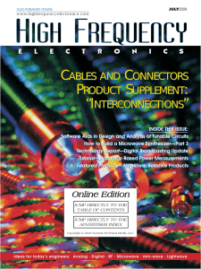 High Frequency Electronics July 2008 Online Edition