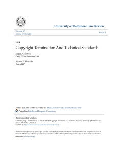 Copyright Termination And Technical Standards