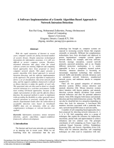 A Software Implementation of a Genetic Algorithm Based Approach