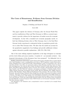 The Costs of Remoteness: Evidence from German Division and