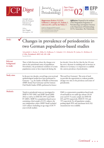 Changes in prevalence of periodontitis in two German