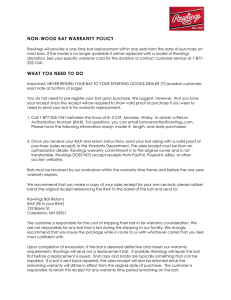 non-wood bat warranty policy what you need to do