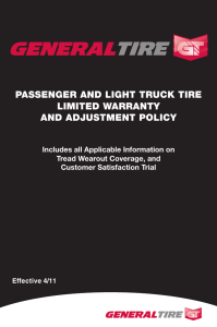 passenger and light truck tire limited warranty and