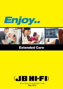 JB Hi-Fi Extended Care Brochure