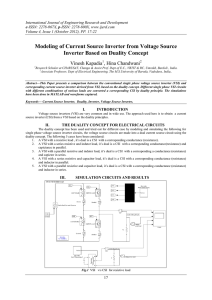 Modeling of Current Source Inverter from Voltage Source Inverter