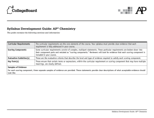 Syllabus Development Guide: AP® Chemistry