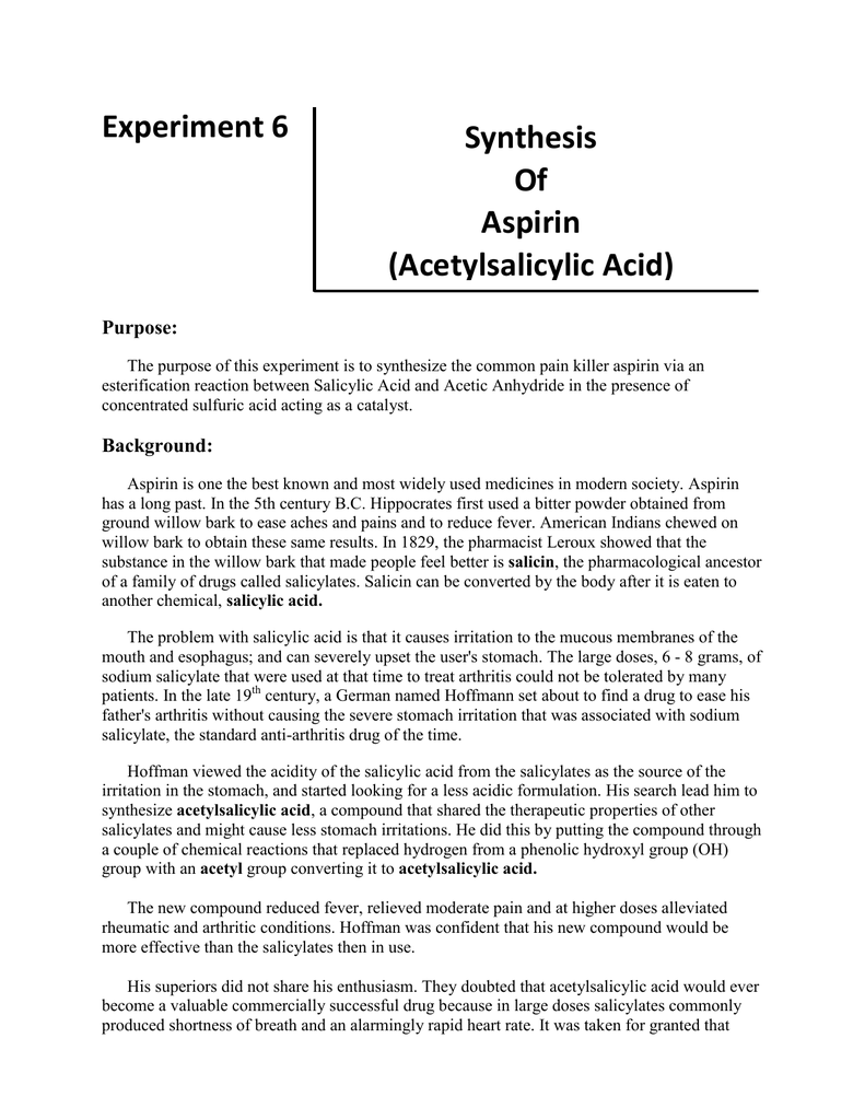 extended essay on aspirin