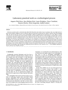 Laboratory practical work as a technological process