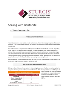 Sealing with Bentonite