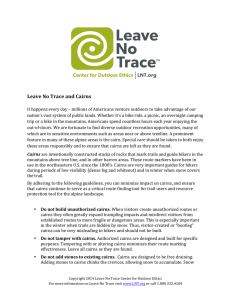 Leave No Trace and Cairns