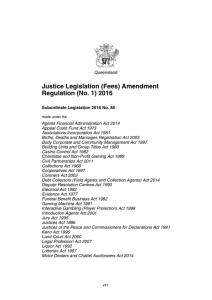 Justice Legislation (Fees) Amendment Regulation (No. 1) 2016