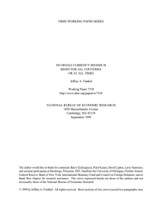 NBER WORKING PAPER SERIES NO SINGLE CURRENCY