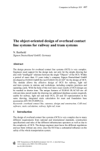 The object-oriented design of overhead contact line