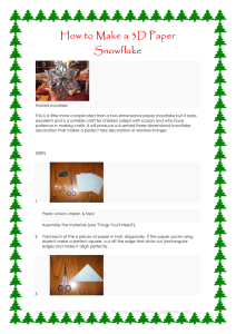 How to Make a 3D Paper Snowflake Snowflake