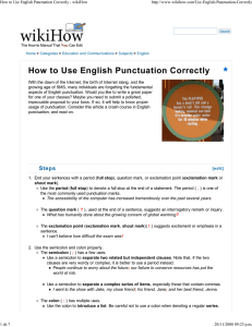 How to Use English Punctuat