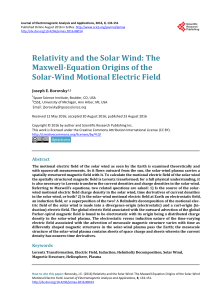 Relativity and the Solar Wind - Scientific Research Publishing