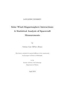 Solar Wind-Magnetosphere Interactions
