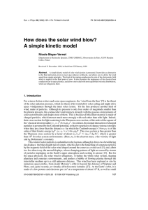 How does the solar wind blow? A simple kinetic model