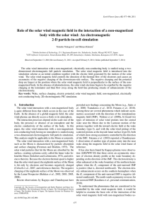 Role of the solar wind magnetic field in the interaction of a non