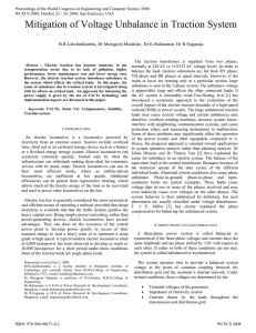 Mitigation of Voltage Unbalance in Traction System