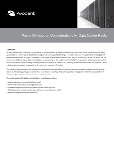Power Distribution Considerations for Data