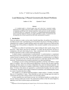 Load Balancing 2-Phased Geometrically Based Problems