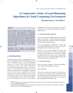 A Comparative Study of Load Balancing Algorithms in