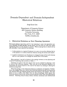 Domain-Dependent and Domain-Independent Rhetorical Relations