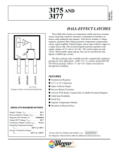 6 x UGN3177 HALL-EFFECT LATCHES by Allegro MicroSystems Inc. 