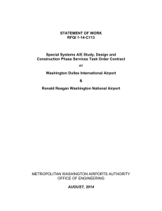 STATEMENT OF WORK RFQI 1-14-C113 Special Systems A/E