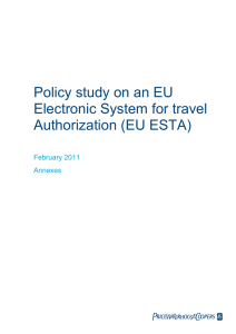 Policy study on an EU Electronic System for travel Authorization (EU