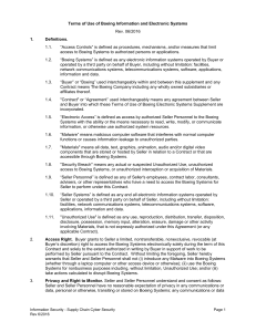 Terms of Use of Boeing Electronic Systems Supplements