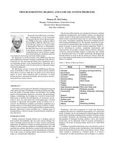 TROUBLESHOOTING BEARING AND LUBE OIL SYSTEM