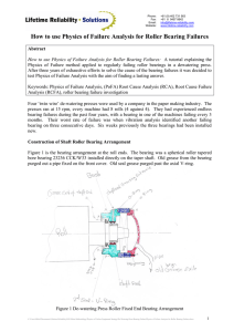 How to use Physics of Failure Analysis for Roller Bearing Failures