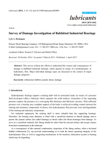 Survey of Damage Investigation of Babbitted Industrial Bearings