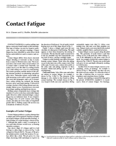 Contact Fatigue - ASM International