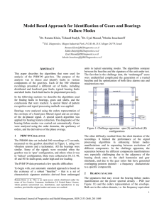 Model Based Approach for Identification of Gears and Bearings