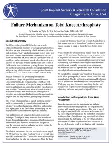 Failure Mechanism On Total Knee Arthroplasty
