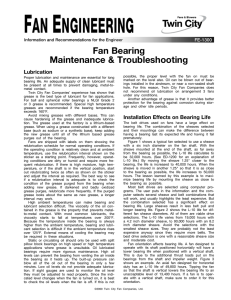 Fan Bearing Maintenance and Troubleshooting - FE-1300