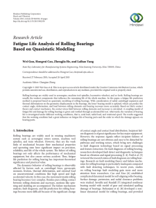 Fatigue Life Analysis of Rolling Bearings Based on Quasistatic