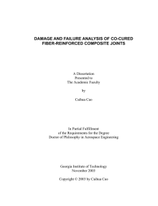 damage and failure analysis of co-cured fiber