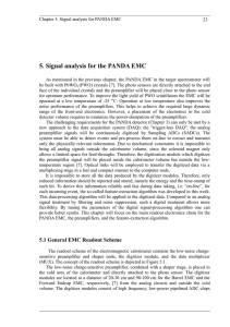 5. Signal analysis for the PANDA EMC