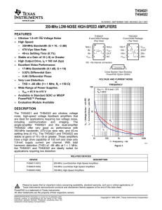 350-MHz Low-Noise High-Speed Amplifiers