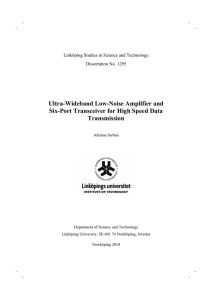 Ultra-Wideband Low-Noise Amplifier and Six-Port