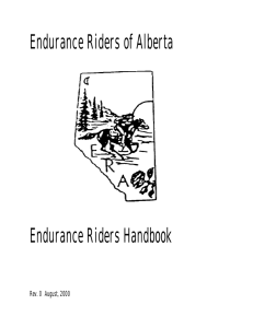 ERA Riders Handbook - Endurance Riders of Alberta