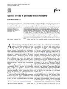 Ethical issues in geriatric feline medicine